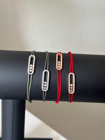 Bracelet cordon pierres