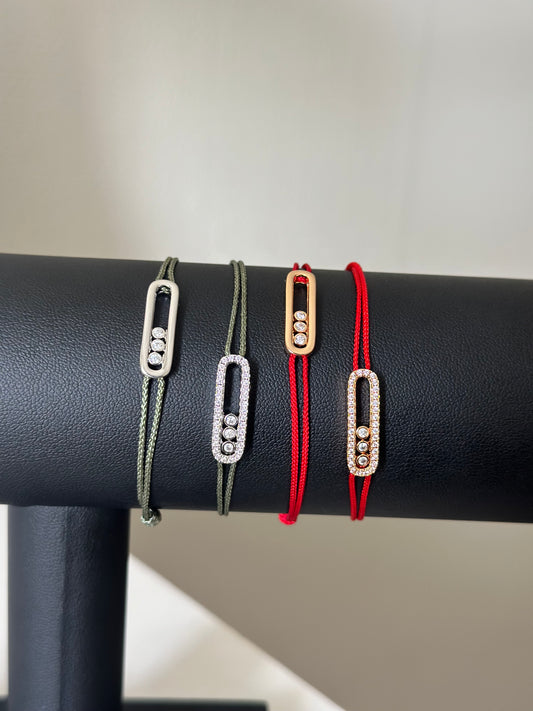 Bracelet cordon pierres