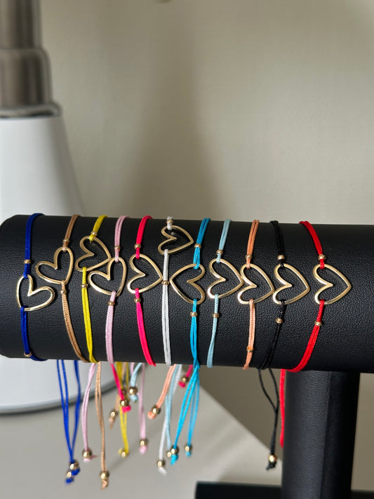 Bracelet cordon coeur